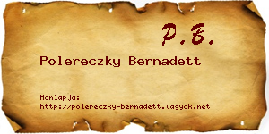 Polereczky Bernadett névjegykártya